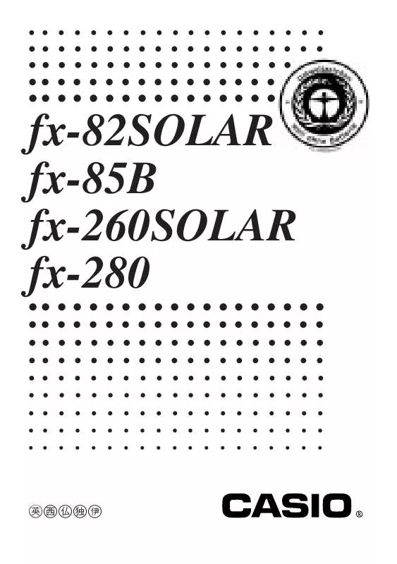 Mode d'emploi CASIO FX-82SOLAR