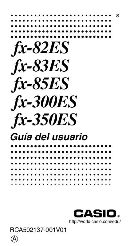 Mode d'emploi CASIO FX-83ES