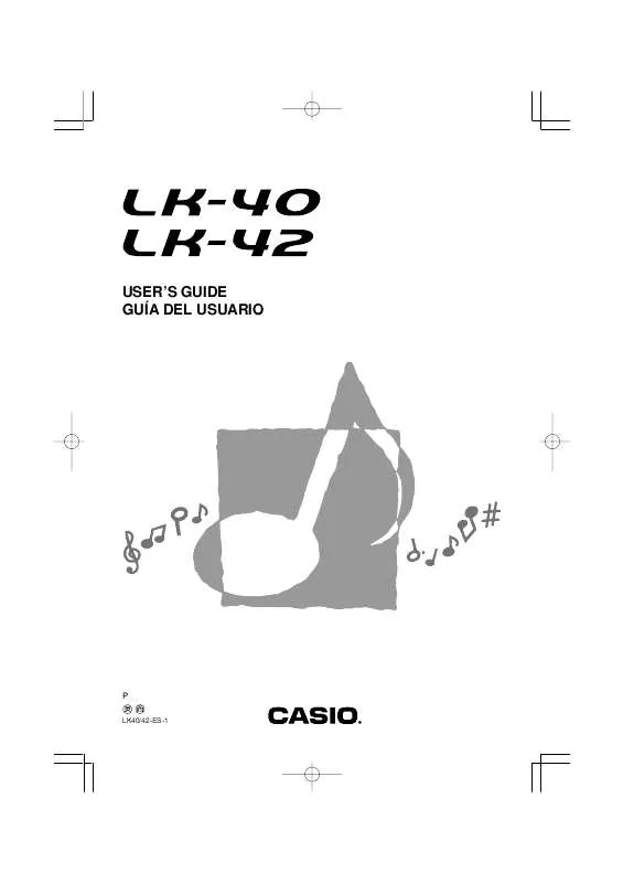 Mode d'emploi CASIO LK-40