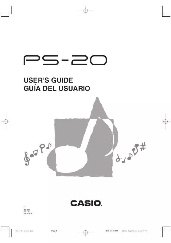 Mode d'emploi CASIO PS-20