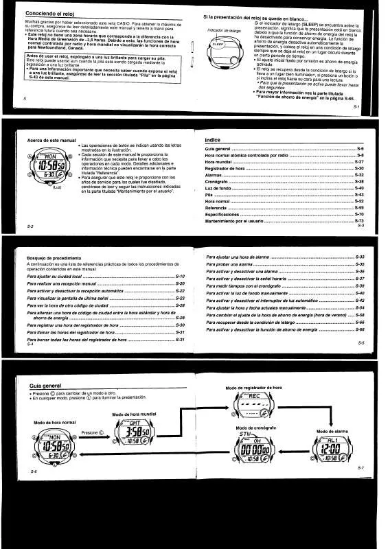 Mode d'emploi CASIO QW-2818