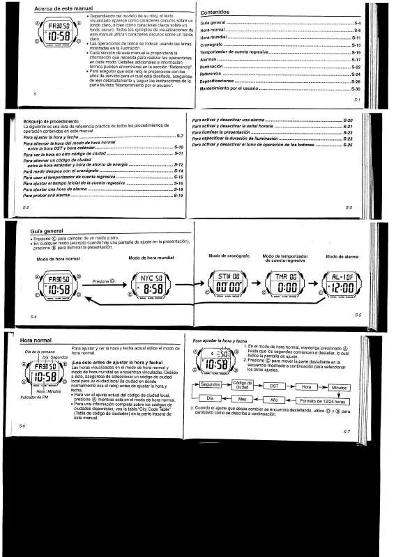 Mode d'emploi CASIO QW-3000