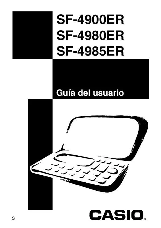 Mode d'emploi CASIO SF-4980ER