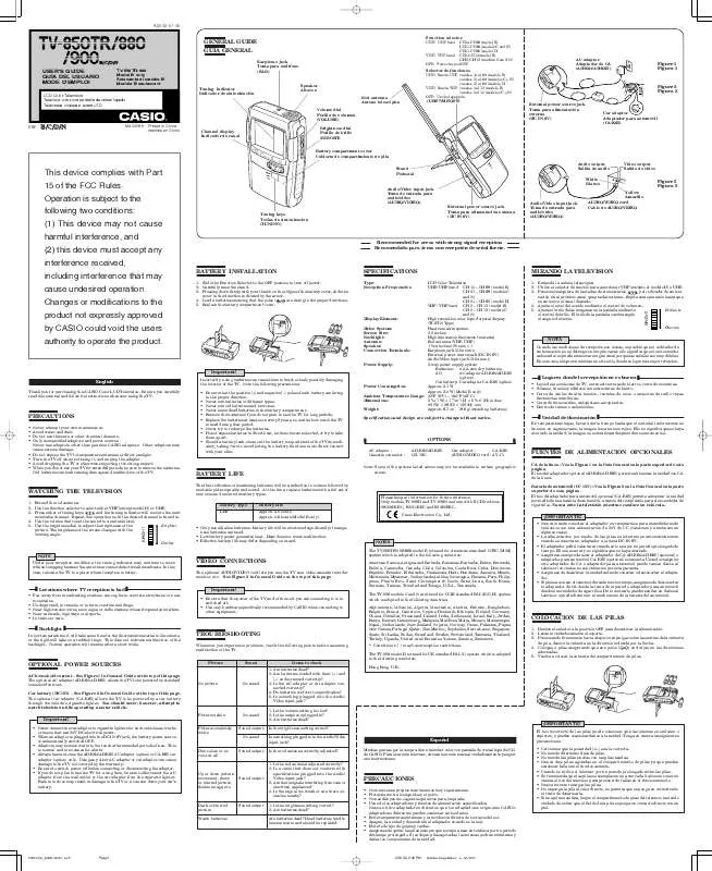 Mode d'emploi CASIO TR-900