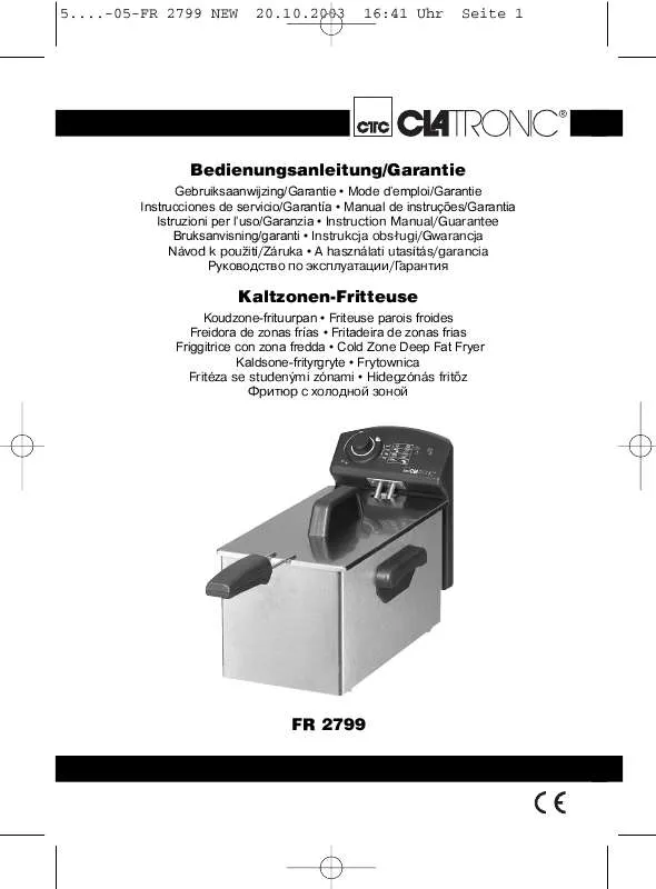 Mode d'emploi CLATRONIC FR 2799