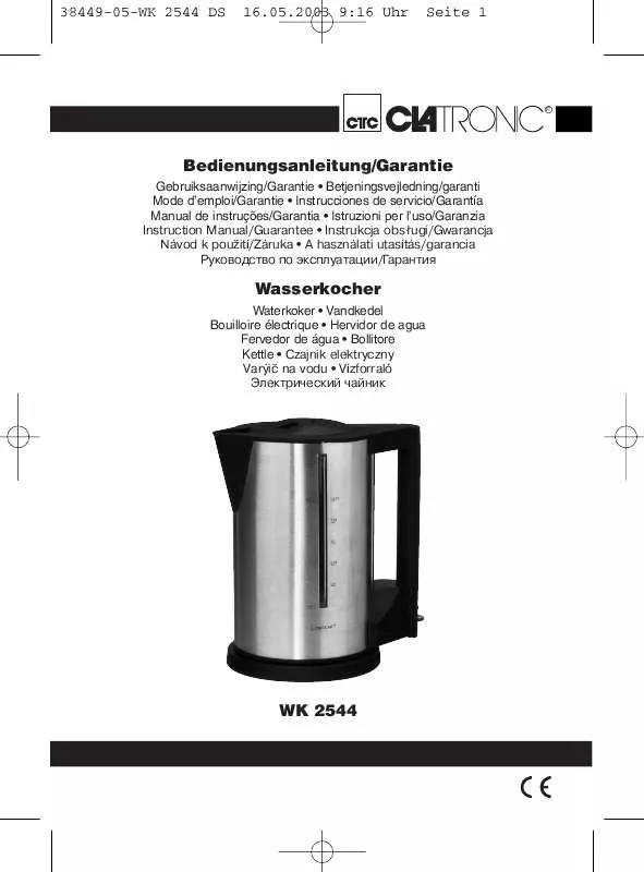 Mode d'emploi CLATRONIC WK 2544 DS