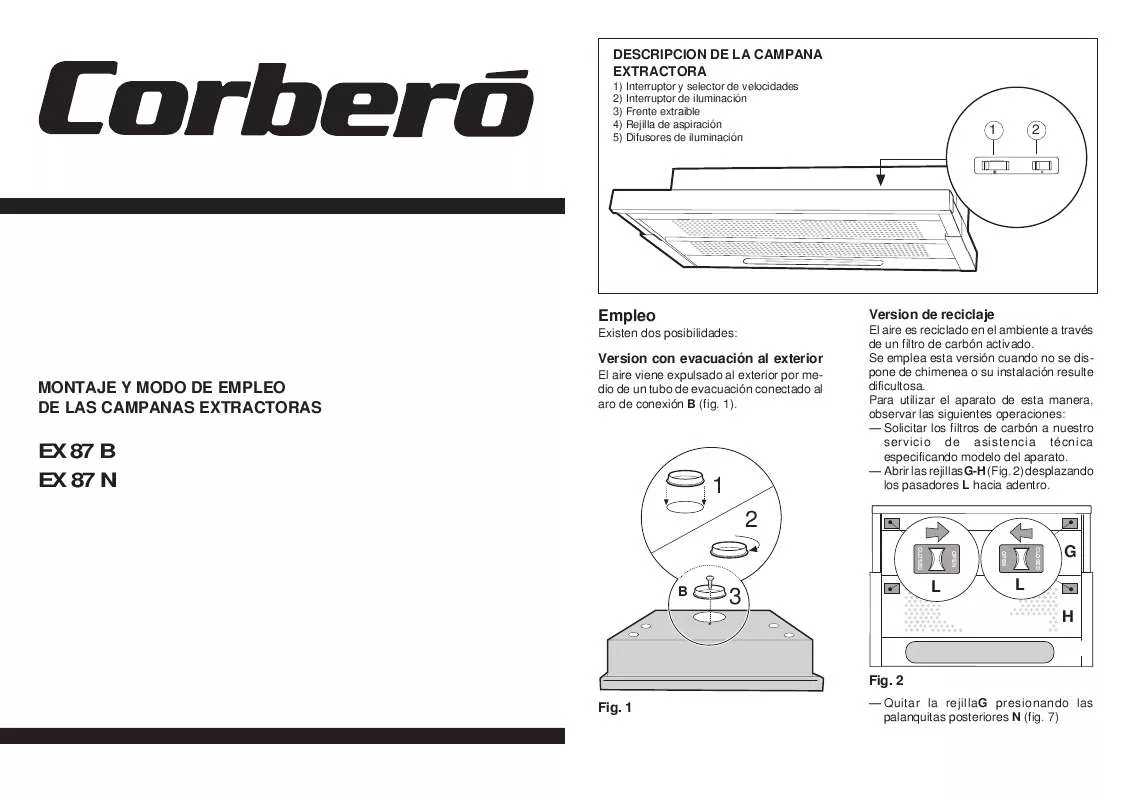 Mode d'emploi CORBERO EX87B