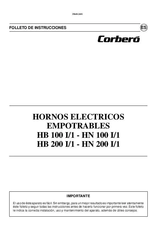 Mode d'emploi CORBERO HB100I/1