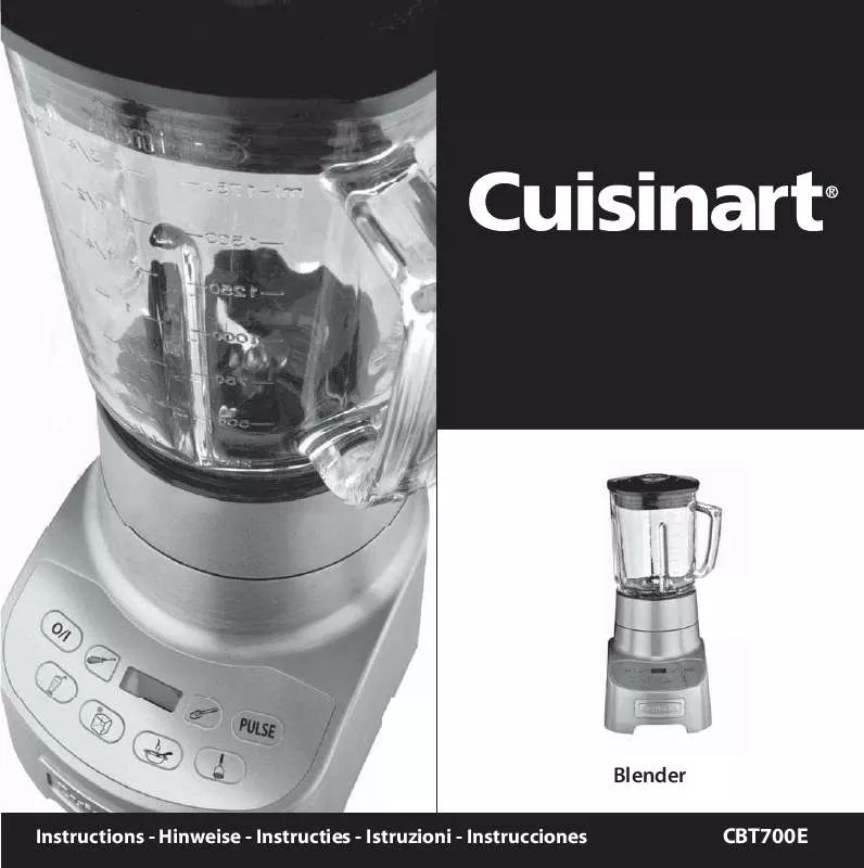 Mode d'emploi CUISINART CBT700E