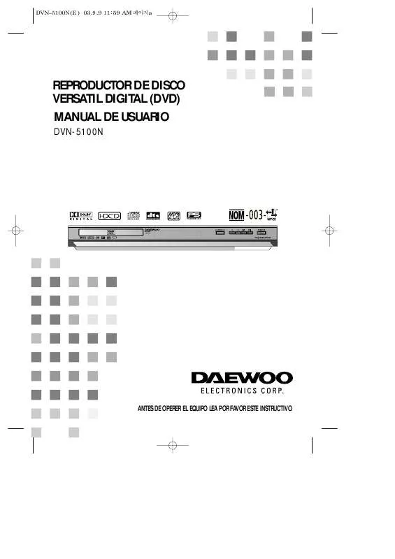 Mode d'emploi DAEWOO DVN-5100N