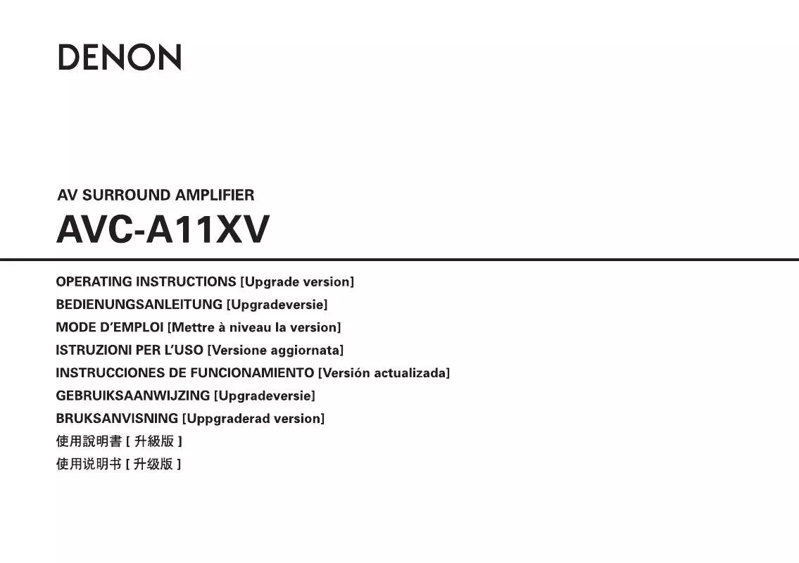 Mode d'emploi DENON AVC-A11XV