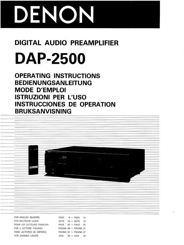 Mode d'emploi DENON DAP-2500