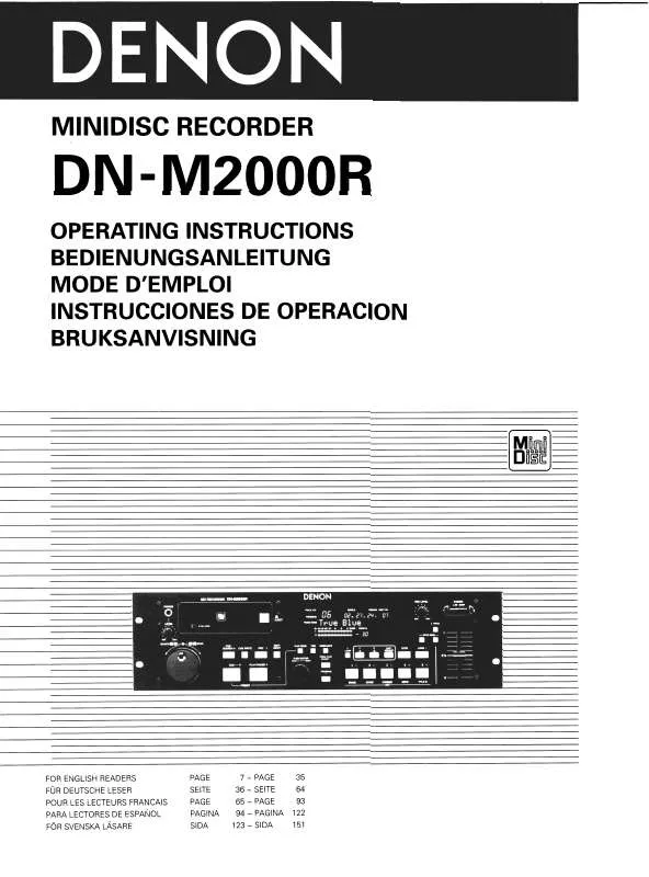 Mode d'emploi DENON DN-M2000R