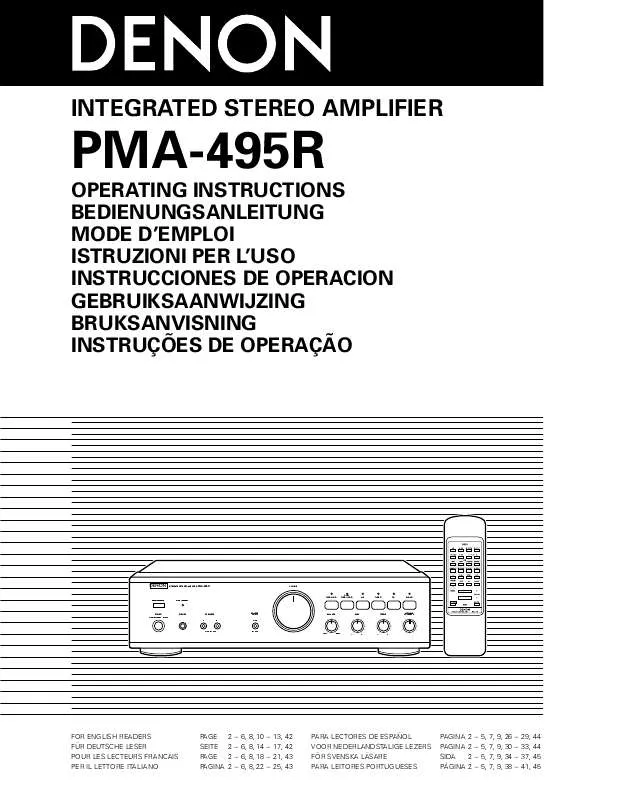 Mode d'emploi DENON PMA-495R