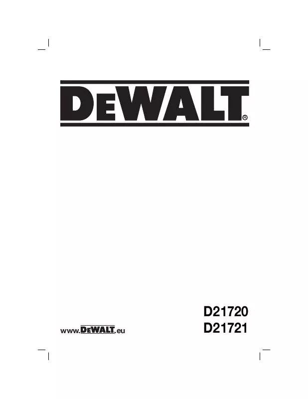 Mode d'emploi DEWALT D21720K