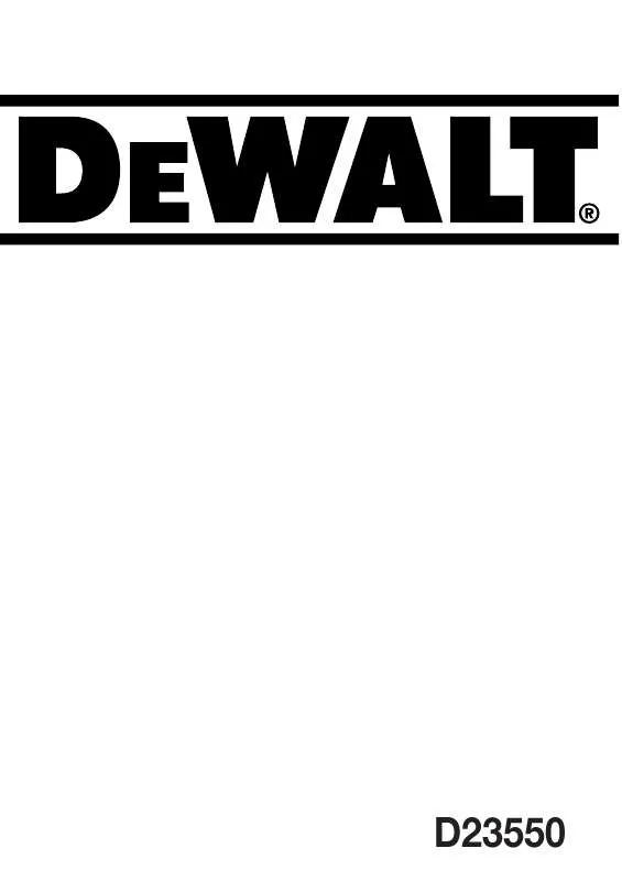 Mode d'emploi DEWALT D23550