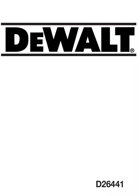 Mode d'emploi DEWALT D26441