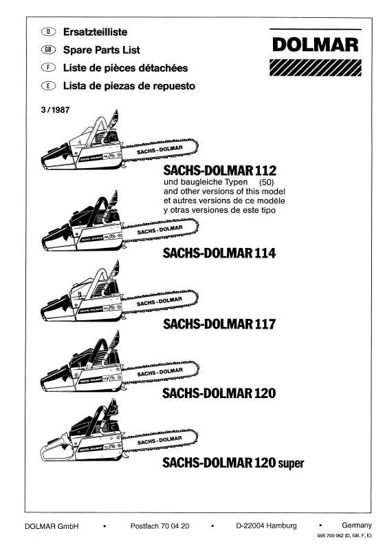 Mode d'emploi DOLMAR 114