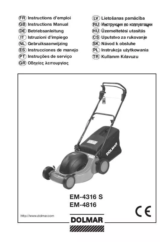 Mode d'emploi DOLMAR EM4816