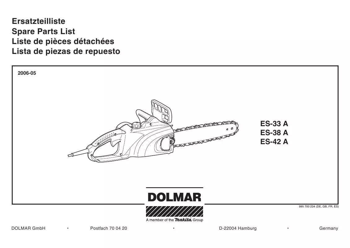 Mode d'emploi DOLMAR ES-33 A