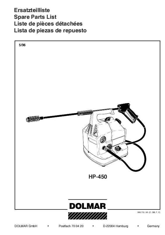 Mode d'emploi DOLMAR HP-450