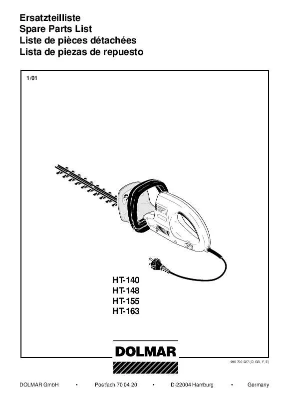 Mode d'emploi DOLMAR HT-140