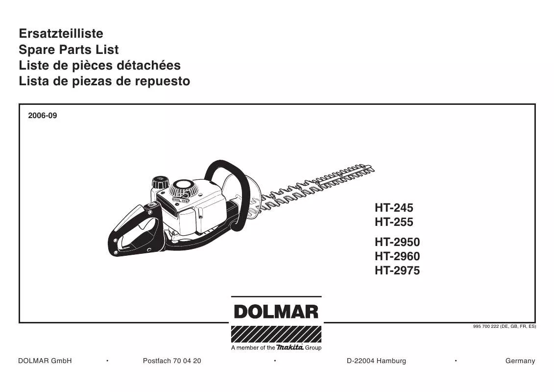 Mode d'emploi DOLMAR HT-245