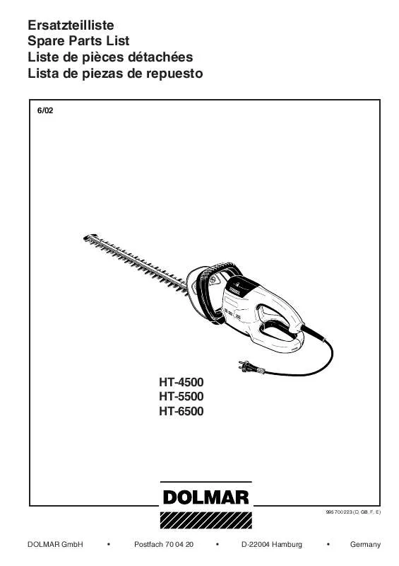 Mode d'emploi DOLMAR HT-5500