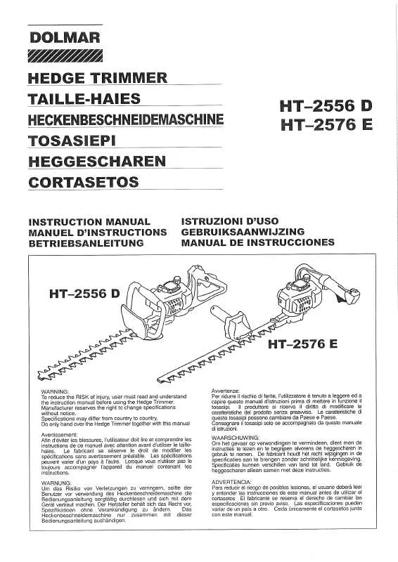 Mode d'emploi DOLMAR HT2556D