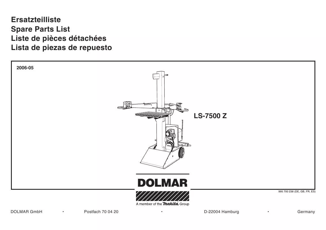 Mode d'emploi DOLMAR LS-7500 Z