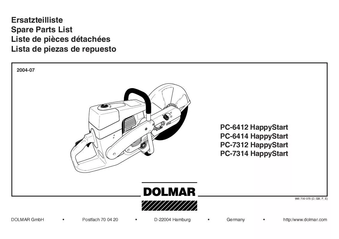 Mode d'emploi DOLMAR PC-7314 HAPPYSTART