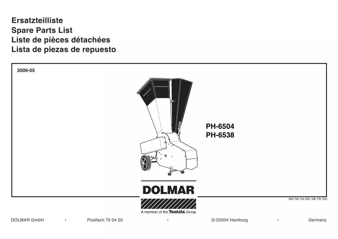 Mode d'emploi DOLMAR PH-6504