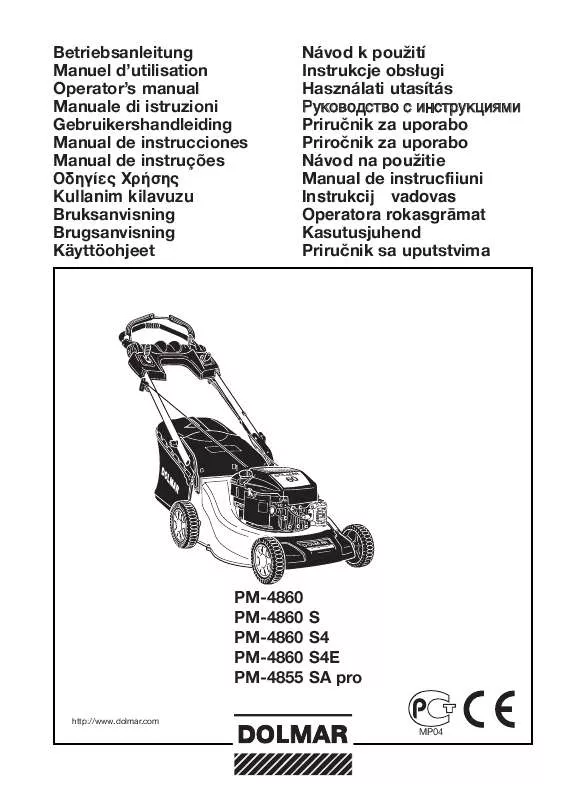 Mode d'emploi DOLMAR PM-4860 S4