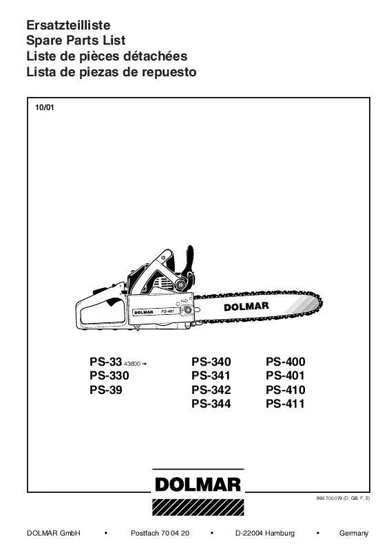 Mode d'emploi DOLMAR PS-330