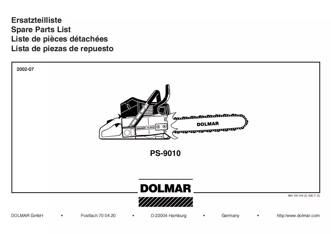 Mode d'emploi DOLMAR PS-9010