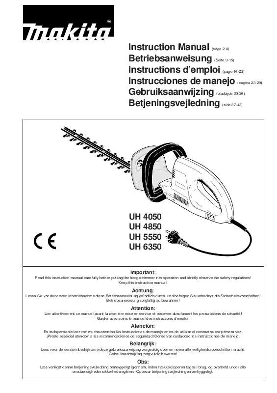 Mode d'emploi DOLMAR UH4850