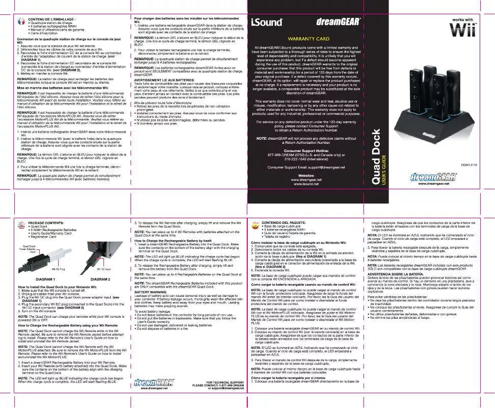 Mode d'emploi DREAMGEAR QUAD DOCK