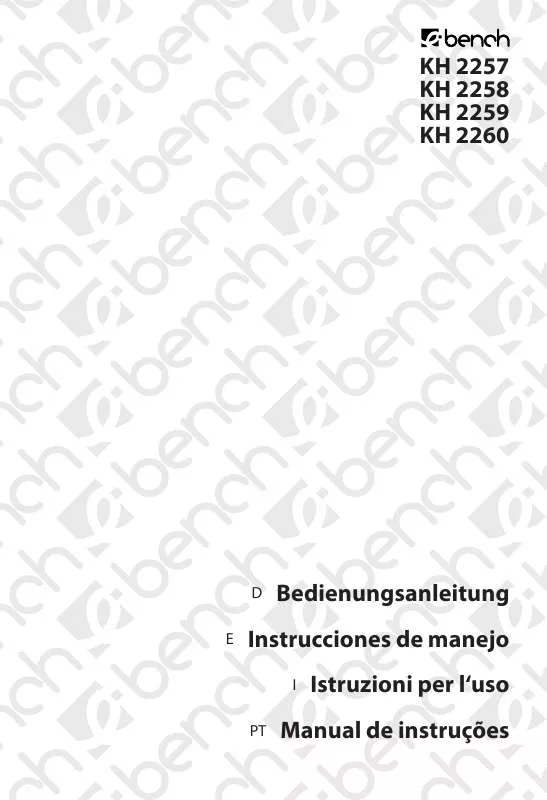 Mode d'emploi EBENCH KH 2257