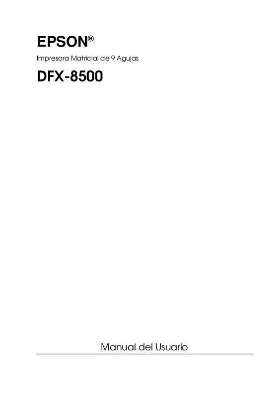 Mode d'emploi EPSON DFX-8500