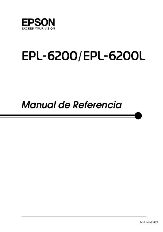 Mode d'emploi EPSON EPL-6200L