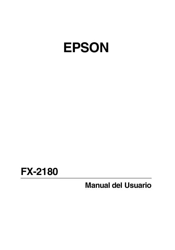 Mode d'emploi EPSON FX-2180