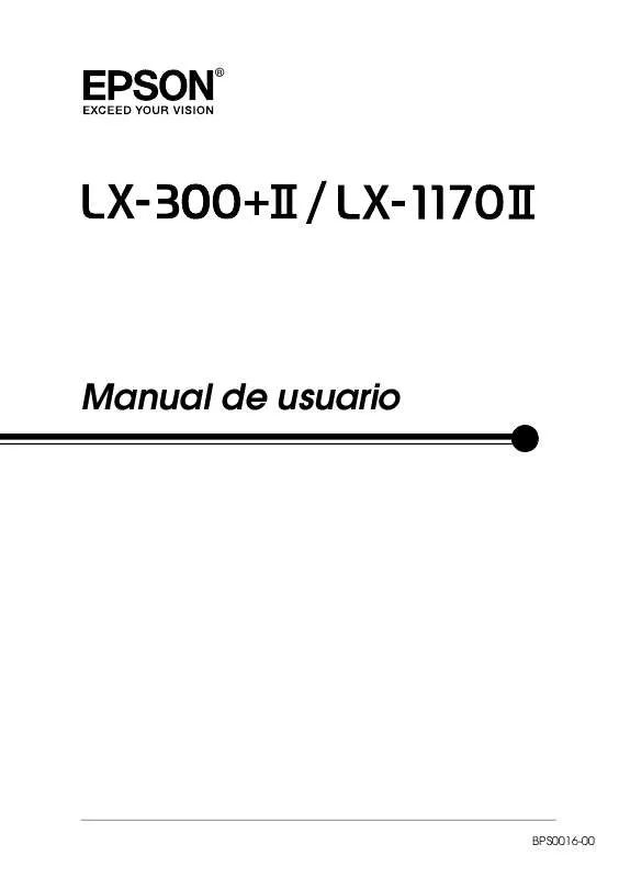 Mode d'emploi EPSON LX-1170+II