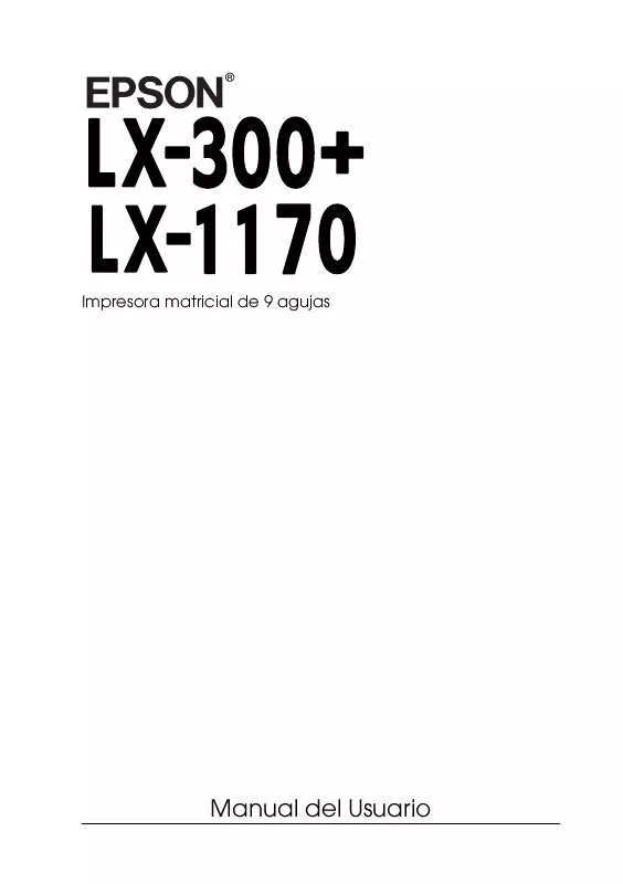 Mode d'emploi EPSON LX-1170