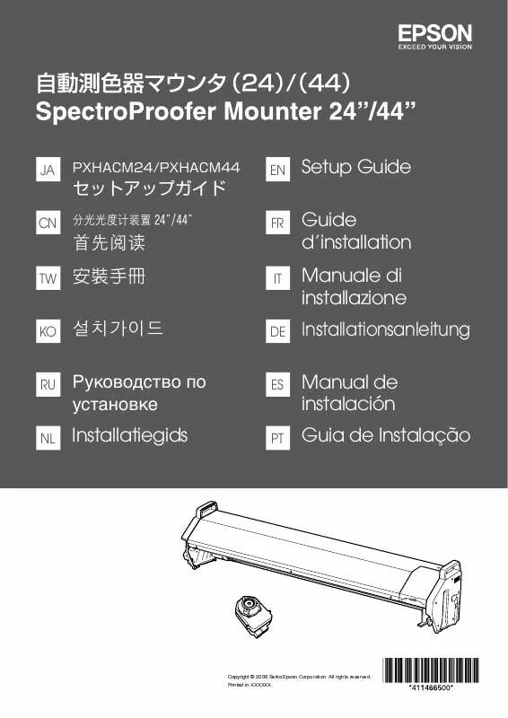 Mode d'emploi EPSON SPECTROPROOFER MOUNTER 44