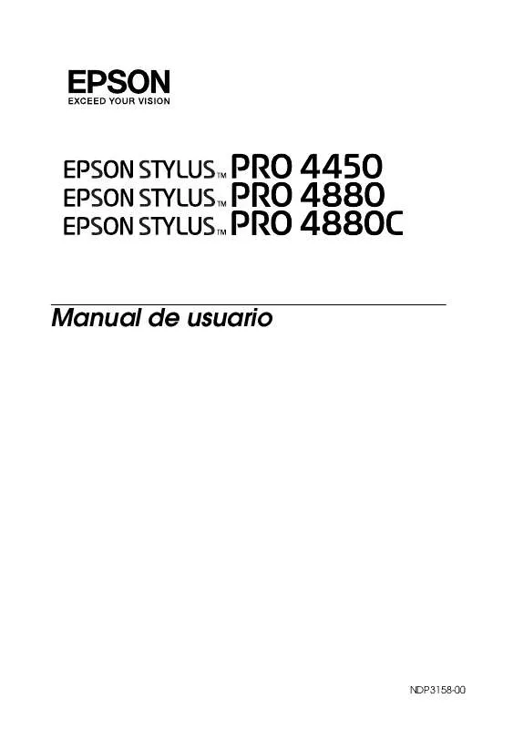 Mode d'emploi EPSON STYLUS PRO 4450