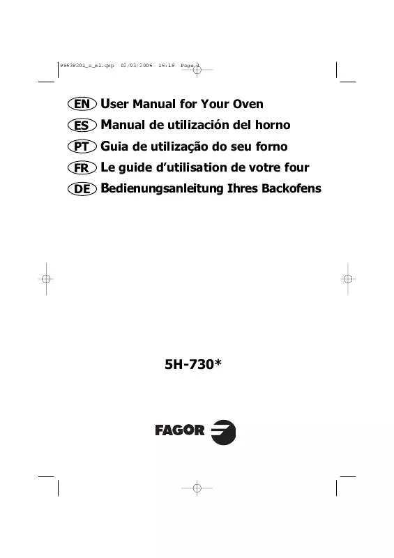 Mode d'emploi FAGOR 5H-730X