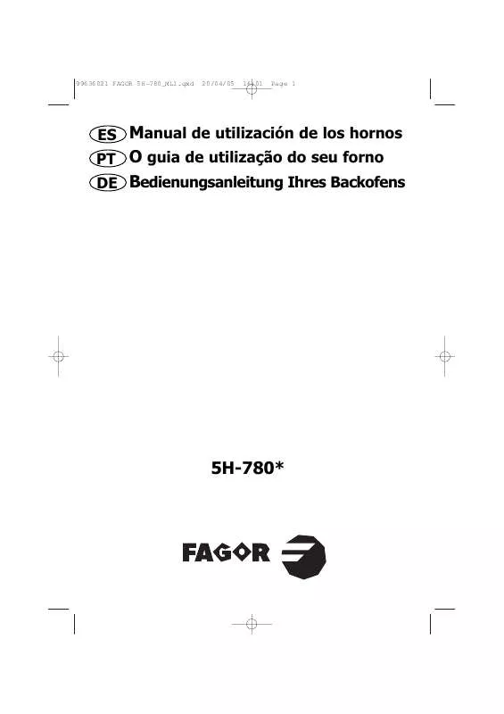Mode d'emploi FAGOR 5H-780X