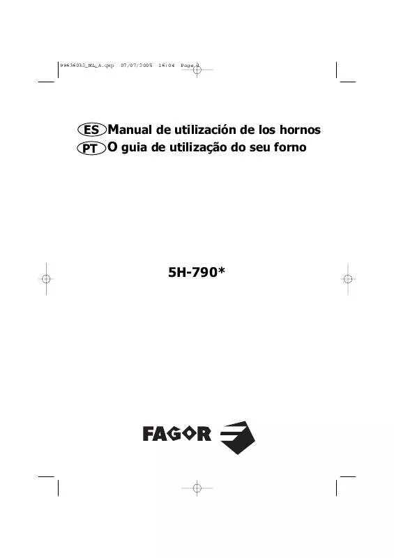 Mode d'emploi FAGOR 5H-790X