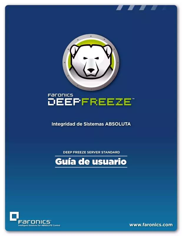 Mode d'emploi FARONICS DEEP FREEZE SERVER STANDARD EDITION