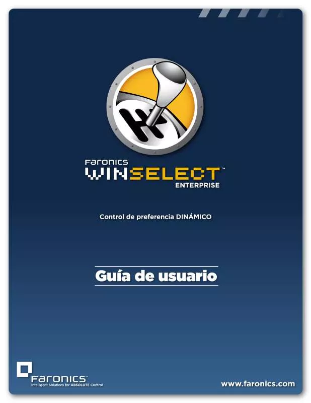 Mode d'emploi FARONICS WINSELECT ENTERPRISE